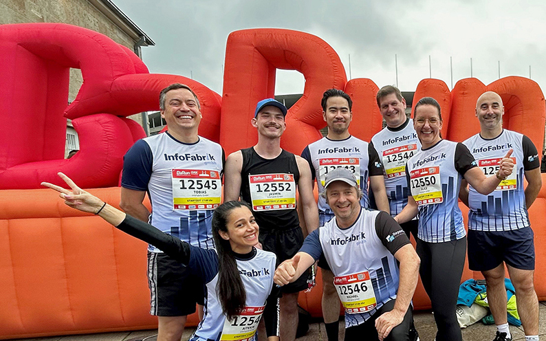 InfoFabrik Team beim B2Run in Berlin, Gruppenfoto